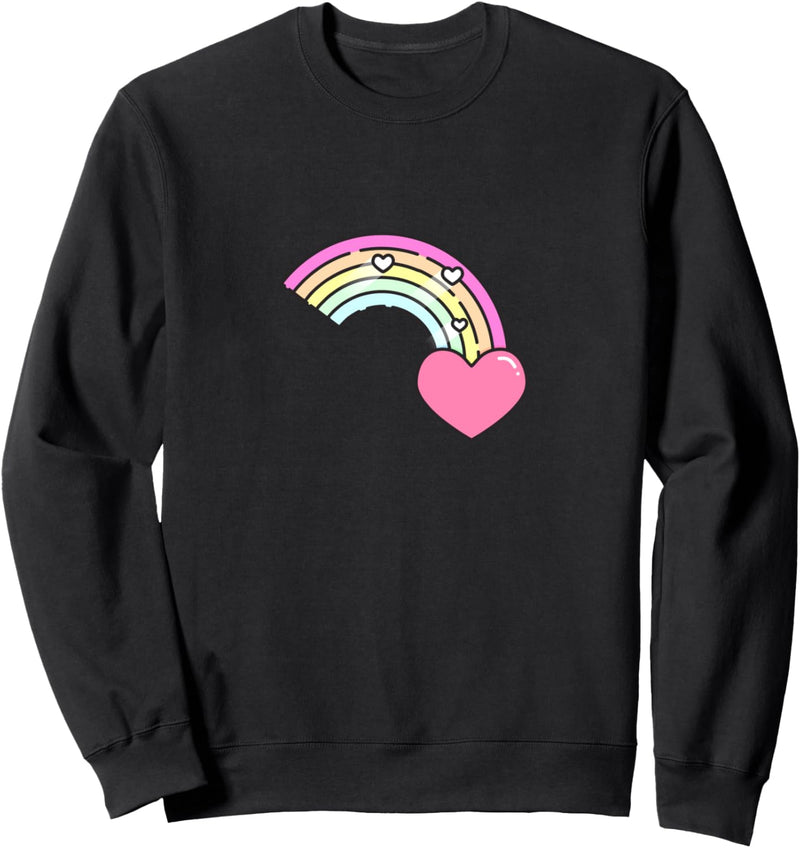 Hübscher Regenbogen und Herz Sweatshirt