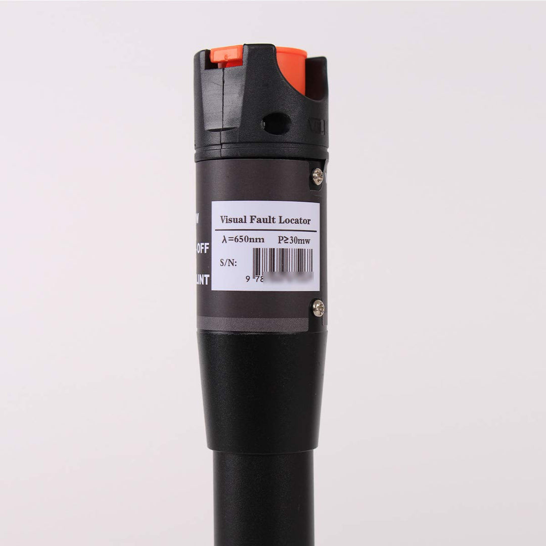 2 Stück Visual Fault Locator 30 km, Fiber-Optic-Kabel-Tester mit rotem Lichtstift, VFL mit 2,5 mm Un