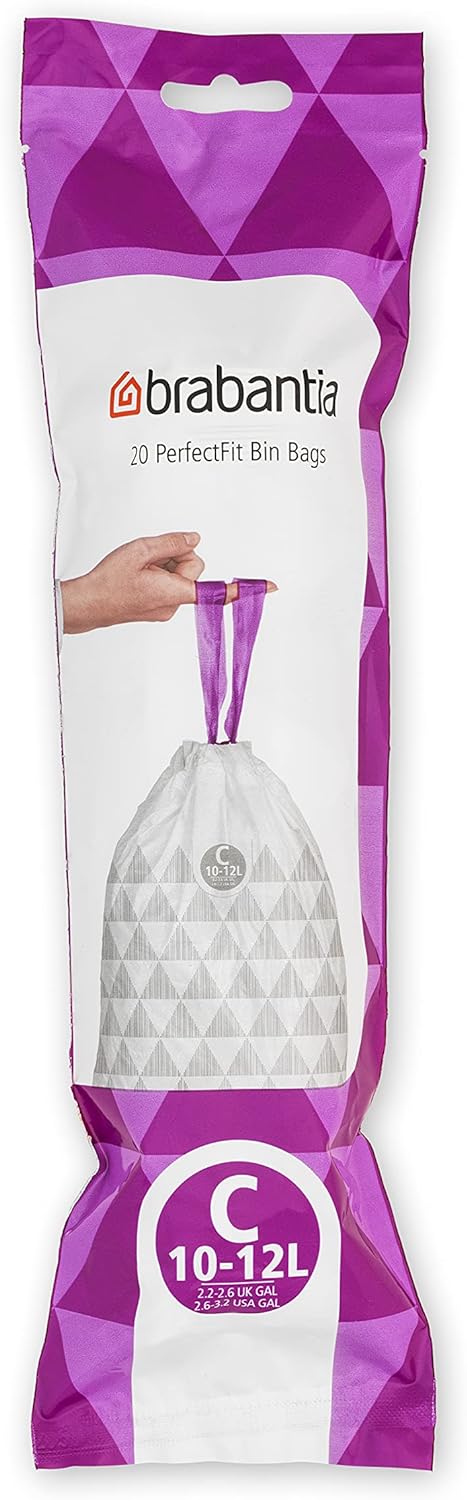 Brabantia 137983 Müllbeutel, Weiss, 200 Weiss - Code C 200 Müllbeutel, Weiss - Code C 200 Müllbeutel