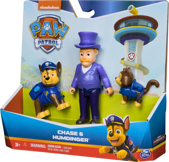 PAW PATROL Hero Pups – Actionfiguren-Set mit 1 Chase Hundefigur, 1 Chaos-Kätzchen Figur und 1 Bürger