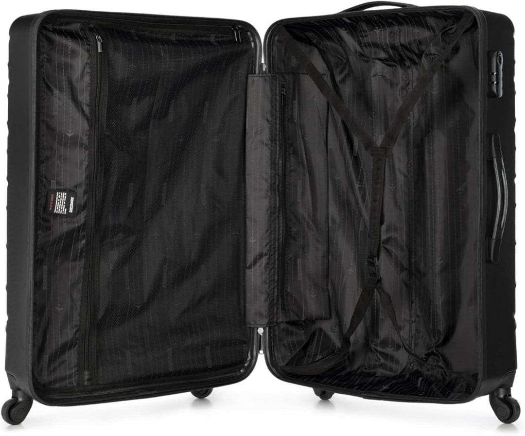WITTCHEN Reisekoffer Rollkoffer Trolley Grosser Koffer Handgepäck Hartschale aus ABS mit 4 Spiner Ro