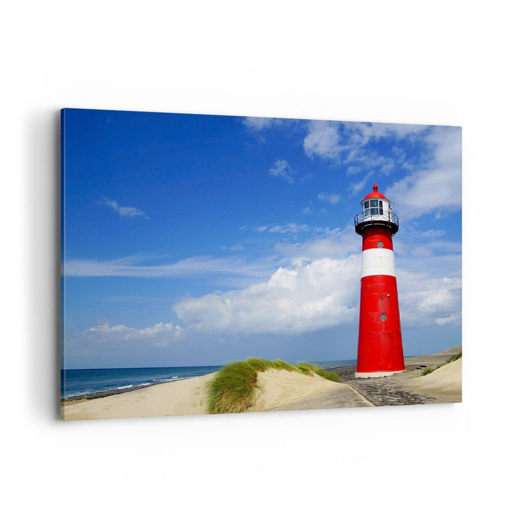 Bilder auf Leinwand 100x70cm Leinwandbild Turm Leuchtturm Ozean Ufer Gross Wanddeko Bild Schlafzimme
