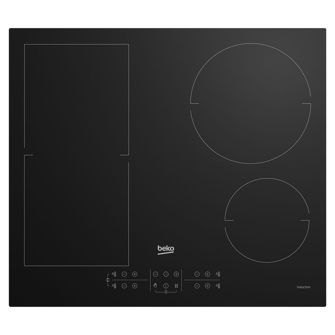 Beko Induktions Kochfeld HII 64200 FMT /Flexibles Kochfeld für alle Ihre Töpfe und Pfannen/Kindersic
