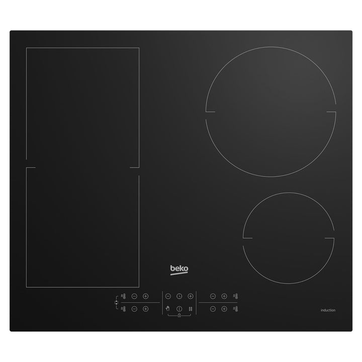 Beko Induktions Kochfeld HII 64200 FMT /Flexibles Kochfeld für alle Ihre Töpfe und Pfannen/Kindersic
