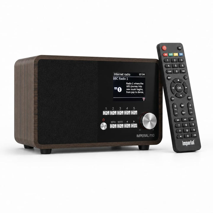 Imperial i110 Internetradio UPNP/DLNA Mediaplayer holzoptik Braun Single, Braun Single