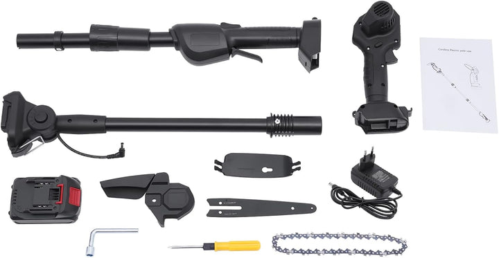 2-in-1 Wiederaufladbare Stangensäge, Akku Hochentaster Mit Akku Teleskop AstsäGe, 550W Akku Batterie