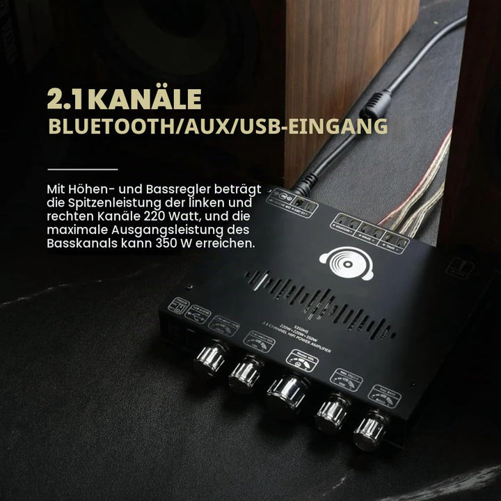 DollaTek 2.1-Kanal-Bluetooth-Verstärkerplatine, 220W × 2+350W 12V-38V Audio-Leistungsverstärkermodul