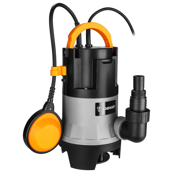 DEKO Wasserpumpe, Tauchpumpe 400W/8000L/H mit Schwimmerschalter für Schwimmbad, Badewanne und Garten