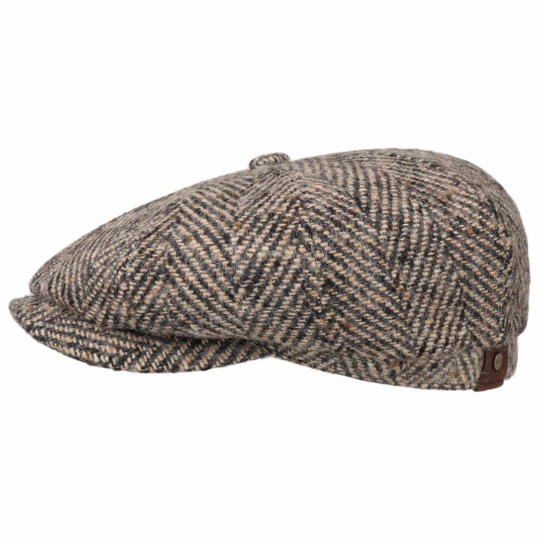 Stetson Hatteras Herringbone Flatcap - Schirmmütze - Klassischer Stil - Herrenmütze aus Schurwolle -