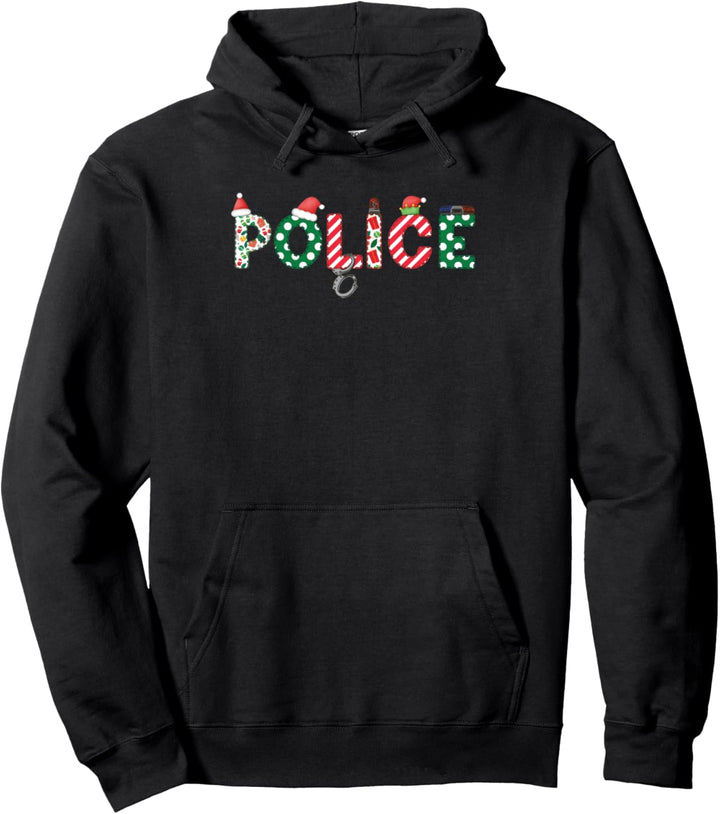 Police Navidad Weihnachten Polizist Polizei Ugly Christmas Pullover Hoodie