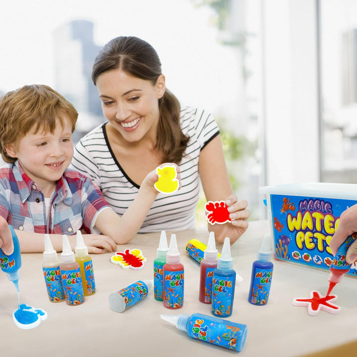 Flavery Magic Water Elf, 3D Aqua Gelz Set mit 20 Farben & 24 Formen, Wasserperlen Spielzeug, Bastels