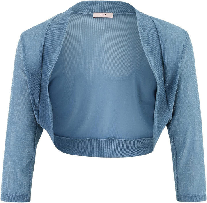 Vera Mont Damen Blazer 42 Blue/Silver, 42 Blue/Silver