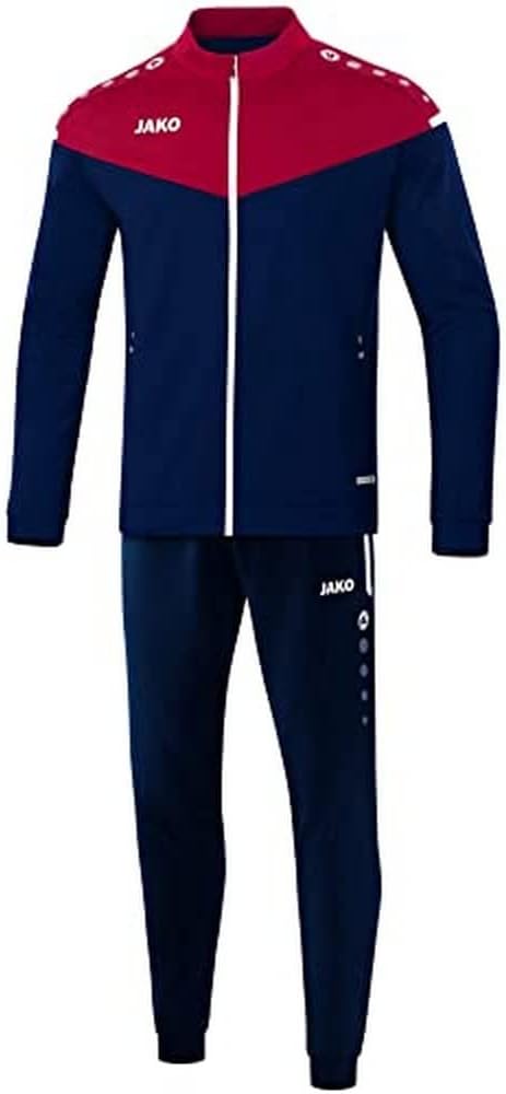 JAKO Herren Trainingsanzug Polyester Champ 2.0 Trainingsanzug Polyester S Marine/Chilirot, S Marine/