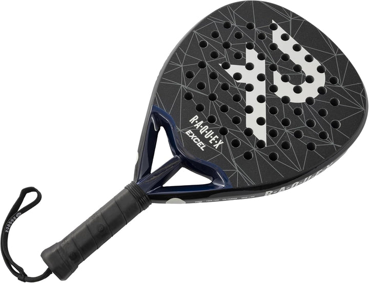 Raquex Excel Padelschläger – für fortgeschrittene Anfänger/Fortgeschrittene – 12K-Carbonrahmen, reak
