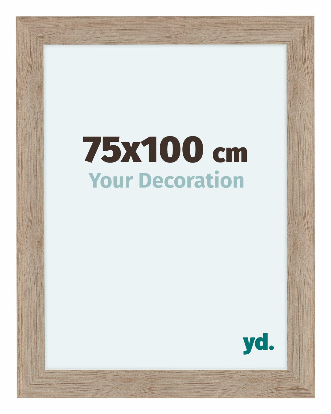yd. Your Decoration - Bilderrahmen 75x100 cm - Eiche Hell - Bilderrahmen aus MDF mit Acrylglas - Ant