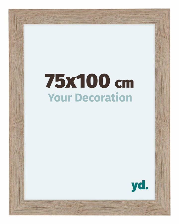 yd. Your Decoration - Bilderrahmen 75x100 cm - Eiche Hell - Bilderrahmen aus MDF mit Acrylglas - Ant