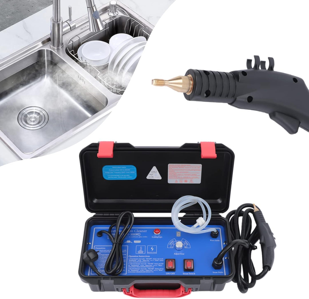 SABUIDDS Dampfreiniger, 3000W 220V Dampfdruck: 3-3,5 Bar, Elektrisch, Hochdruck, Haushalt, Tragbar,