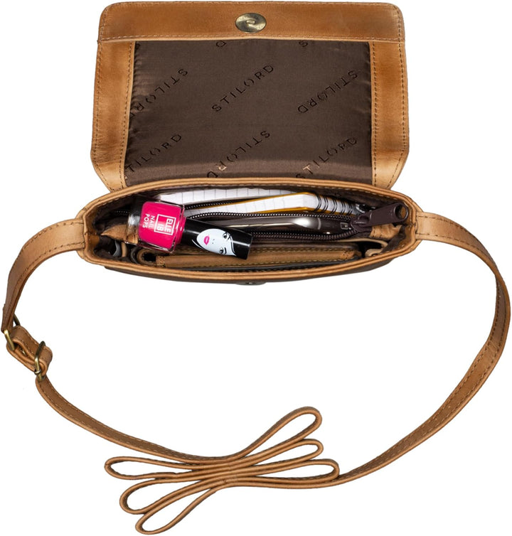 STILORD 'Audrey' Handtasche Damen Leder Klein Elegante Umhängetasche für Frauen Mini Crossbody Bag S