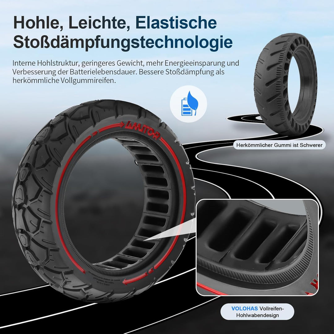 10x2,7-2,75 Vollgummireifen 10 Zoll Solide Reifen 70/65-6,5 Ersatzreifen für Hitway H5/HB24/Hiboy/Sm