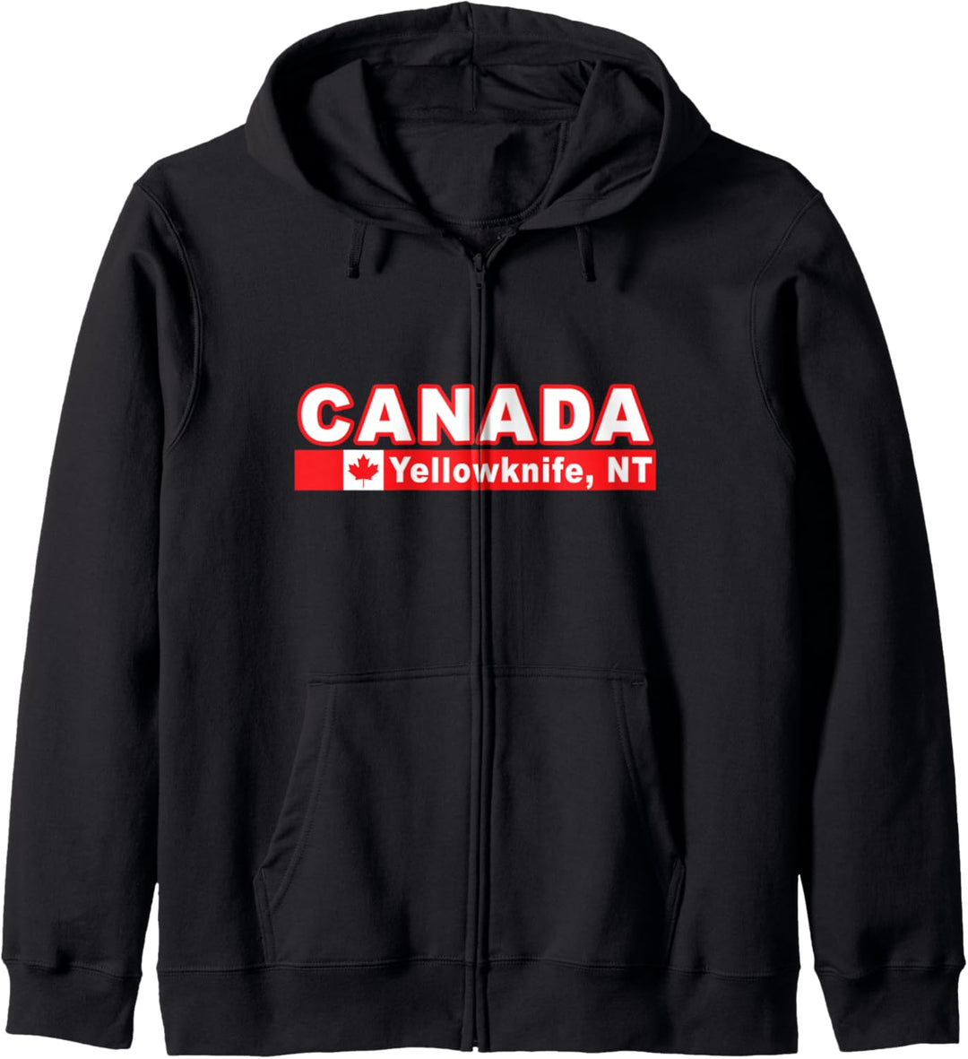 Canada Flag and Northwest Territories City of Yellowknife Kapuzenjacke