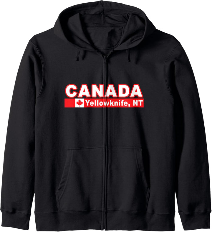 Canada Flag and Northwest Territories City of Yellowknife Kapuzenjacke