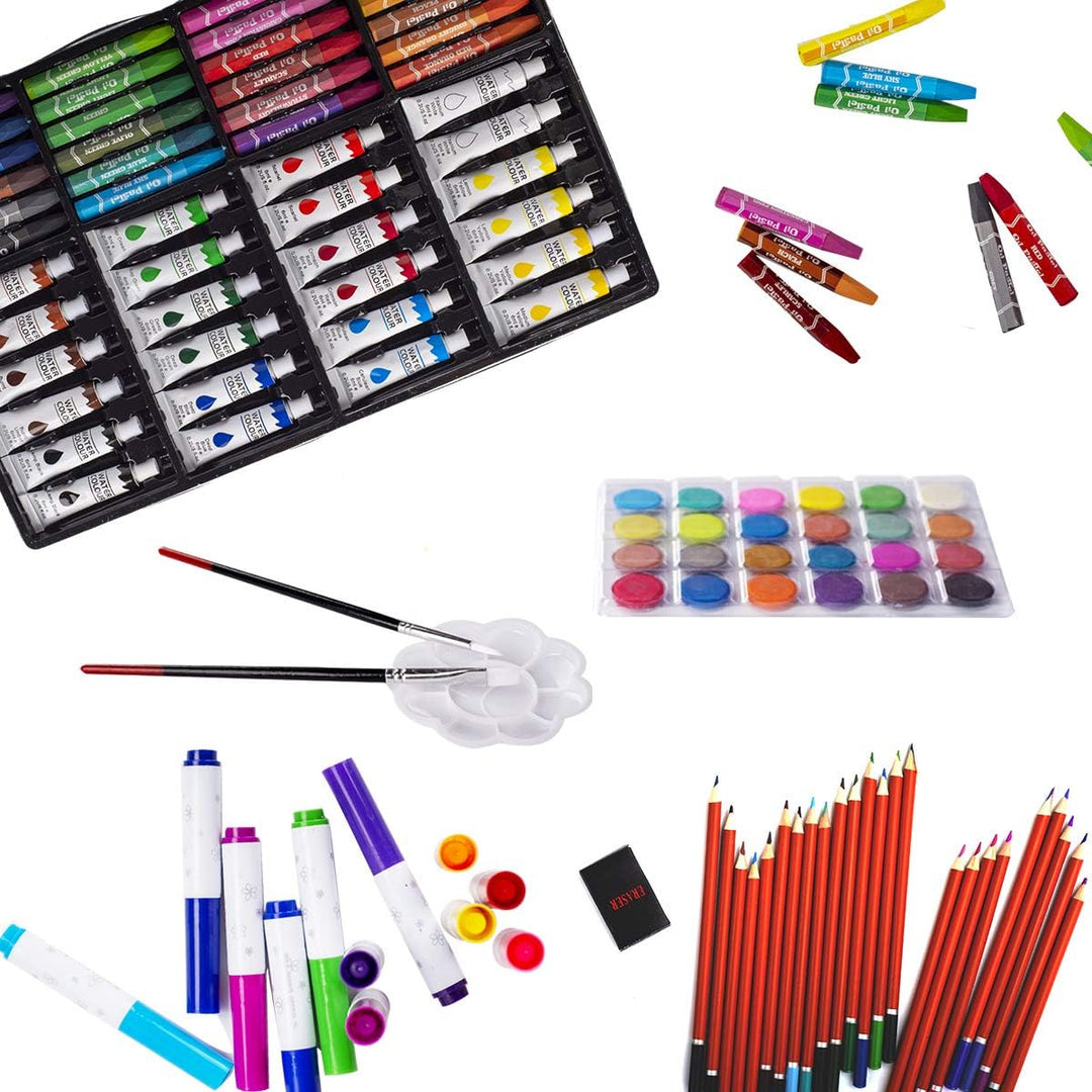 KINSPORY Malkoffer Kinder, 139 Stück Malset Kinder, Malkasten für Kinder, Deluxe Farben Koffer für K