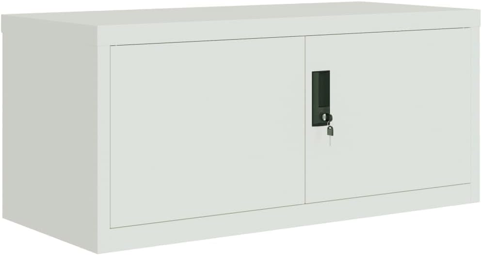 Cozynest Aktenschrank, Büroschrank mit Einlegeboden, Abschliessbar Metallschrank Schrank mit Türen,