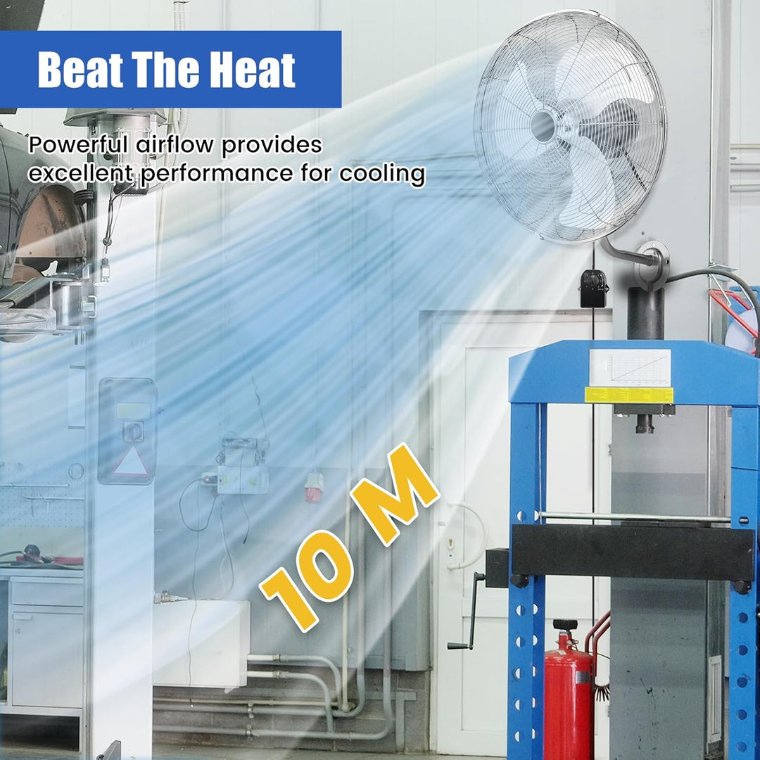 SOARS Wandventilator 120 W, 3 Geschwindigkeiten, vertikaler Winkel von 30 ° und automatisch horizont