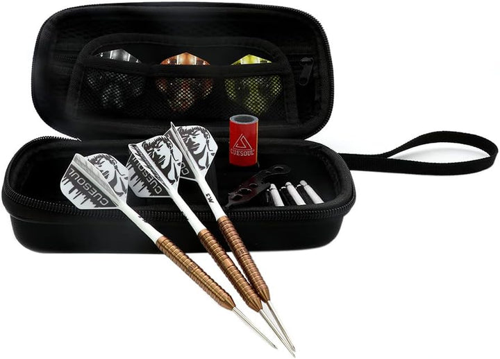 CUESOUL Big Beast 90% 26g/27g Steel Tip Tungsten Dart Set mit Dart Case 26g CSBB-90Y26K5, 26g CSBB-9