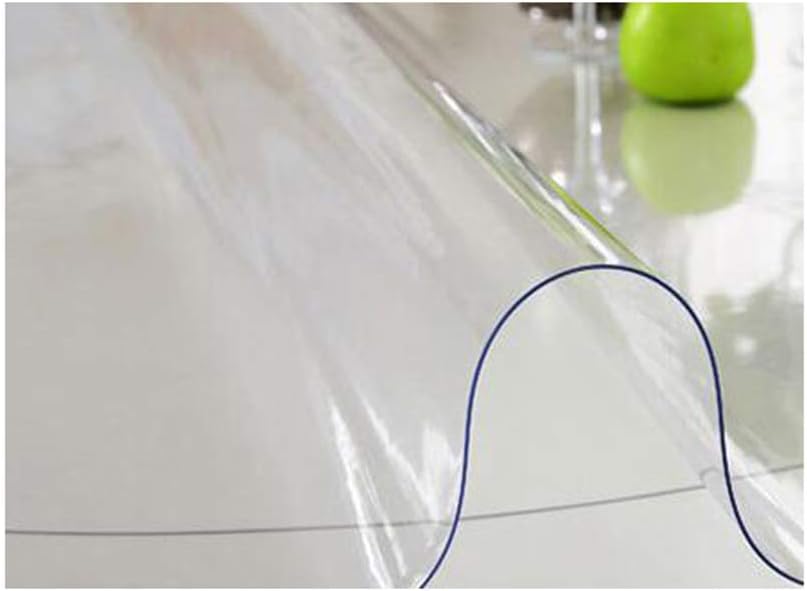 Ever Fairy Runde transparente PVC-Tischdecke 1.5mm/2mm, wasserdicht, Kunststoff, Tischsets, Schreibt