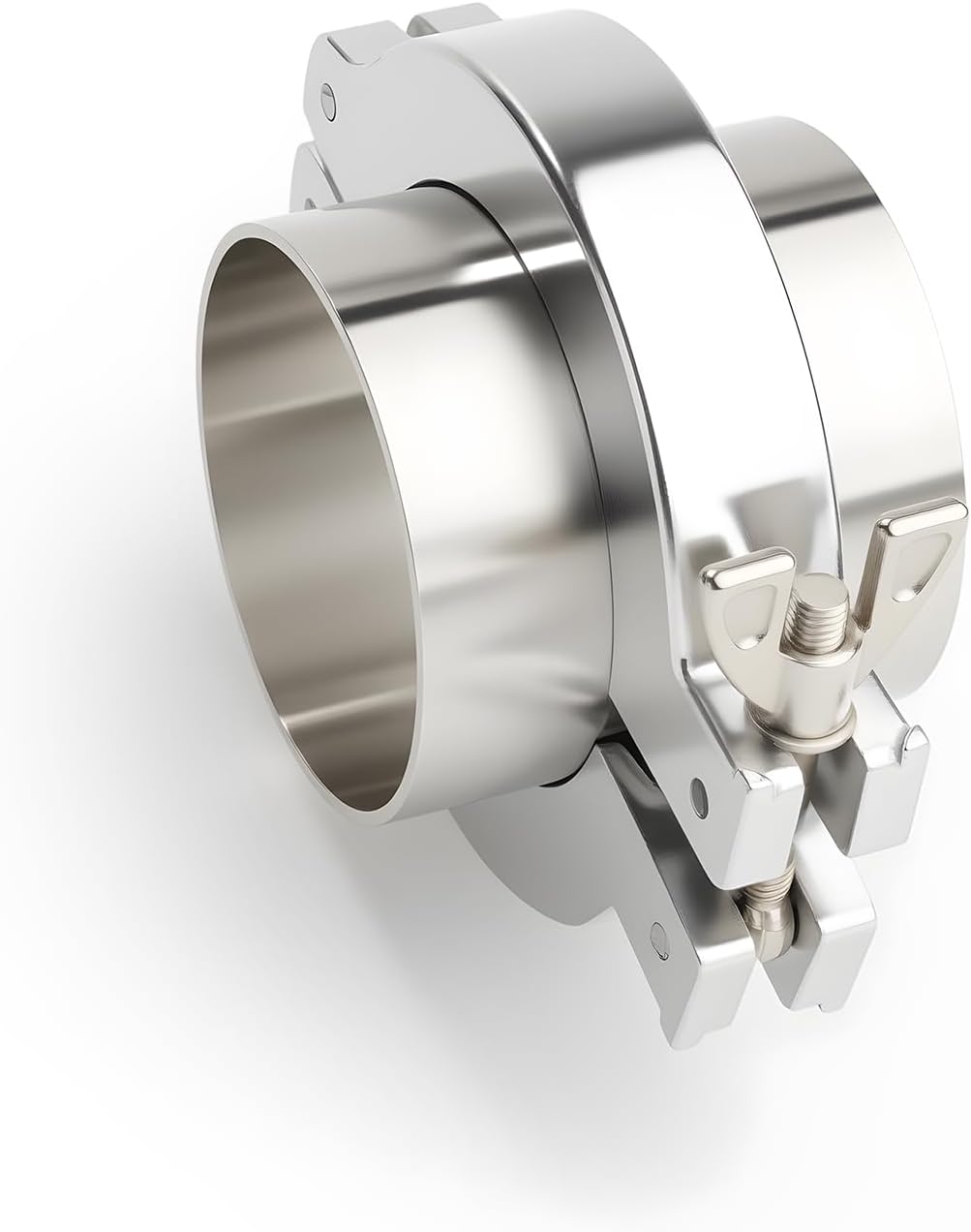 2 Stück KF50 Aluminium-Vakuumklemme + KF Edelstahl-Zentrierring mit O-Ring, KF50