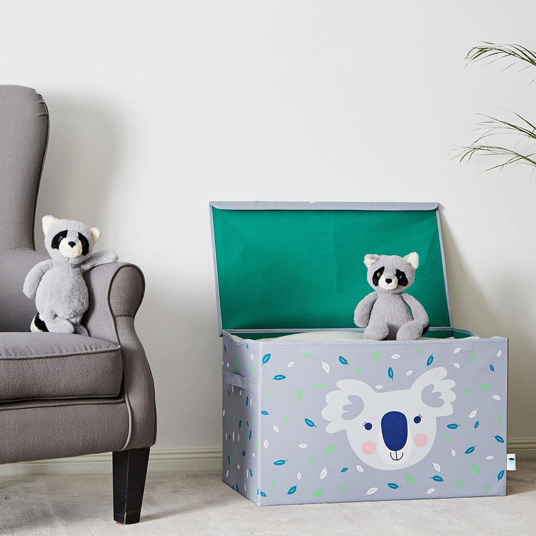 LOVE IT STORE IT Aufbewahrungsbox mit Deckel gross - Spielzeugtruhe aus Stoff - Verstärkt mit Holz -