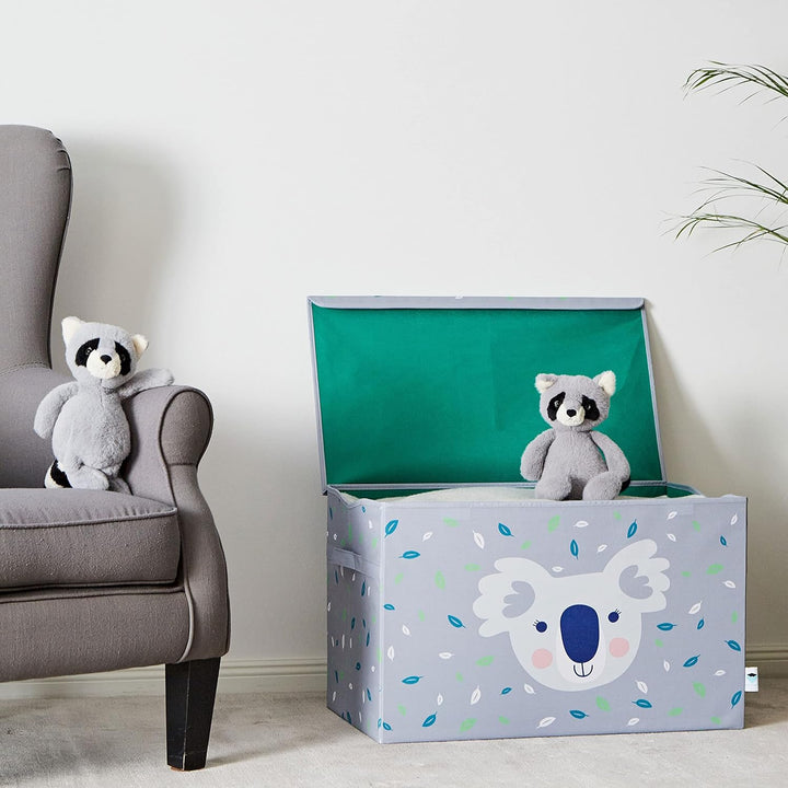 LOVE IT STORE IT Aufbewahrungsbox mit Deckel gross - Spielzeugtruhe aus Stoff - Verstärkt mit Holz -