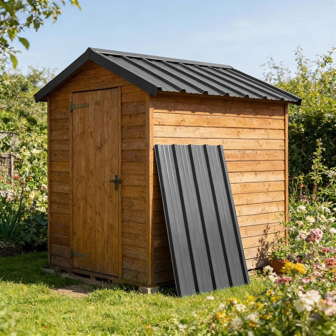 Firstkappen aus Metall - 30 x 60cm - Anthrazit - 5x Verzinkt Wasserdicht Draussen Garten Gewächshaus