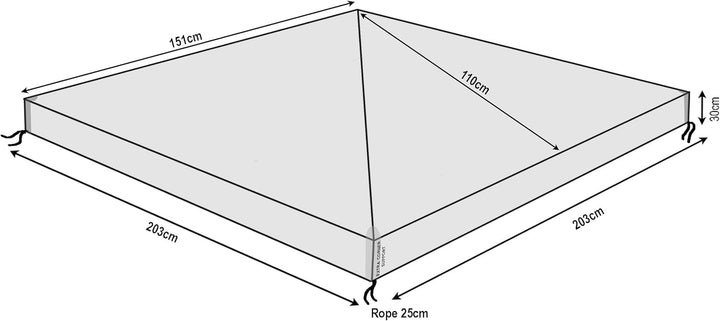 QUICK STAR Pavillon Schutzhaube 2x2m Wasserdicht Transparent