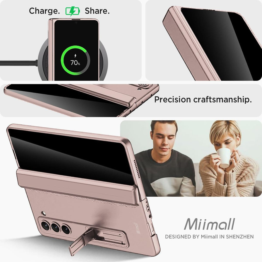 Miimall Kompatibel mit Samsung Galaxy Z Fold 6 Hülle mit Displayschutz Anti-Peeping+Magnetischer Sch