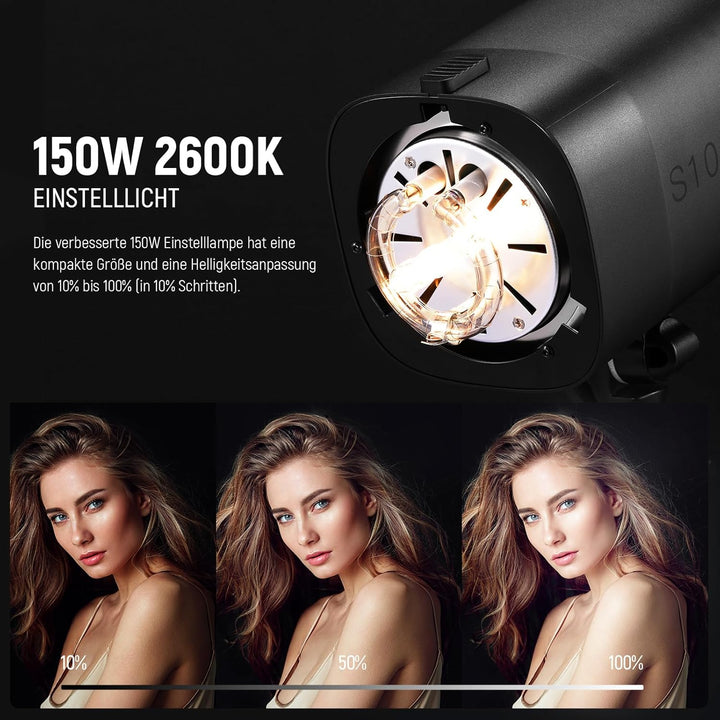 NEEWER 800Ws Studio Monolight Strobe Flash Set: 2er Pack S101-400W PRO 5600K Blitzlicht Studio mit 2