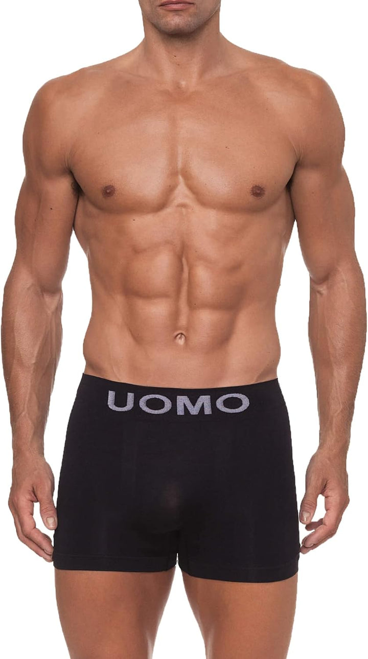 UOMO Boxershorts aus Lycra, nahtlos, weich und bequem, Packs S Mehrfarbig B, S Mehrfarbig B