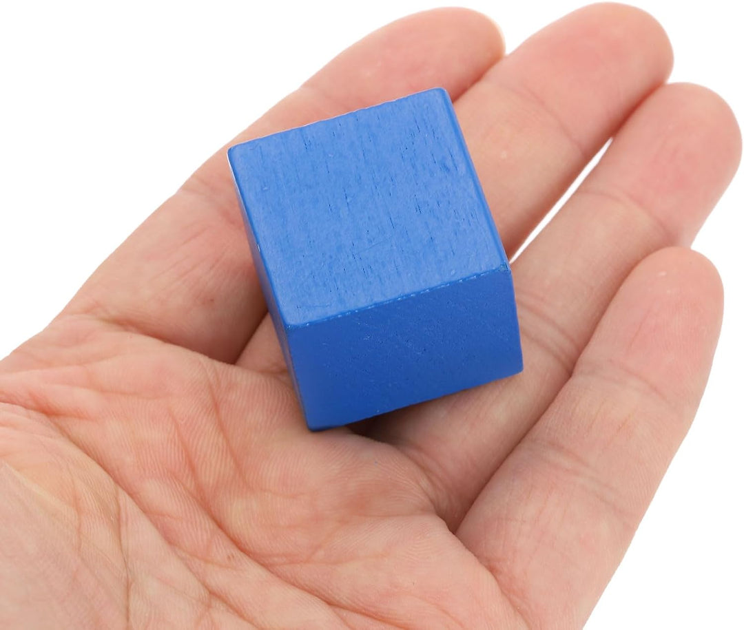 QUARKZMAN 50 Stück Holzblöcke für Bastelarbeiten, 2.5cm Unvollendeter Holzwürfel Kiefernholz Quadrat