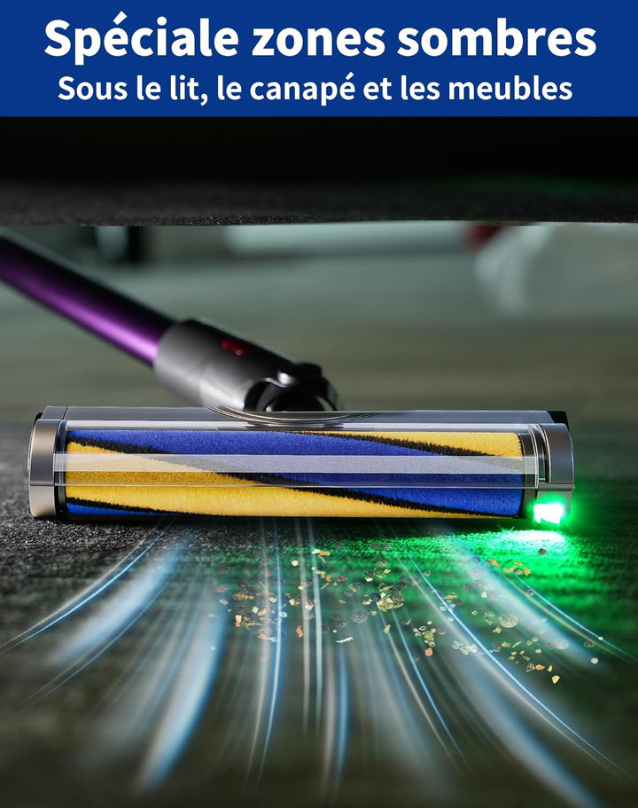 Bodendüse für Dyson V7 V8 V10 V11 V15 Staubsauger Bürste Ersatzteil Softwalze Bodenbürste mit LED-Li