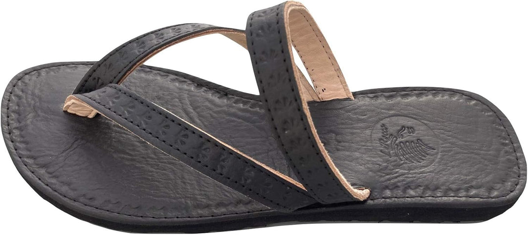 LaRocco Ledersandalen Zehentrenner Echtleder Sandalen 24.a.b. (40, Mattschwarz) 40 Mattschwarz, 40 M