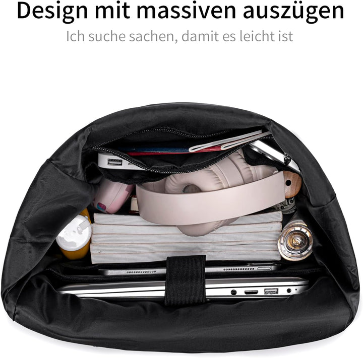 Rolltop Rucksack Damen Herren Gross Laptop Rucksack Wasserdichter mit Computerfach 17,3 Zoll Rucksäc