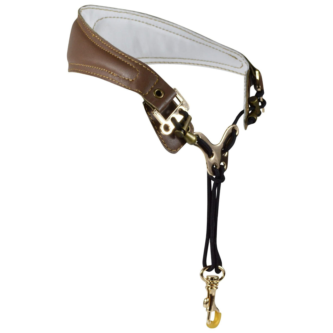 adorence Premium Saxophon Gurt (handgefertigt mit echtem Leder, atmungsaktivem Polster und Metallhak