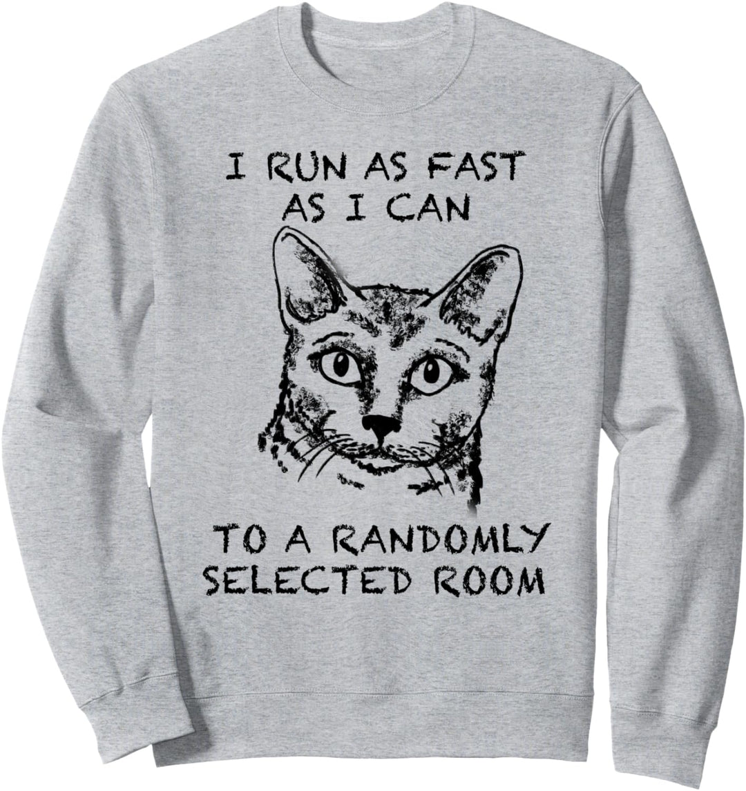 Korat Lustige Katze Zitat Hand gezeichnete Kunst Sweatshirt