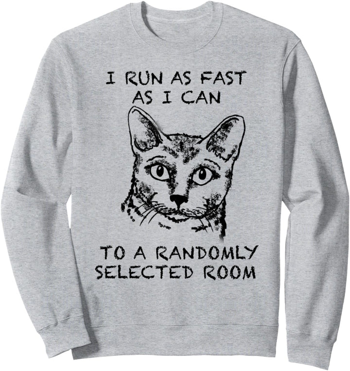 Korat Lustige Katze Zitat Hand gezeichnete Kunst Sweatshirt