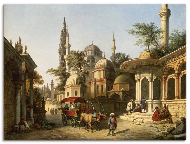 ARTland Leinwandbilder Wandbild Bild auf Leinwand 60x45 cm Wanddeko Gemälde Architektur Orient Türke