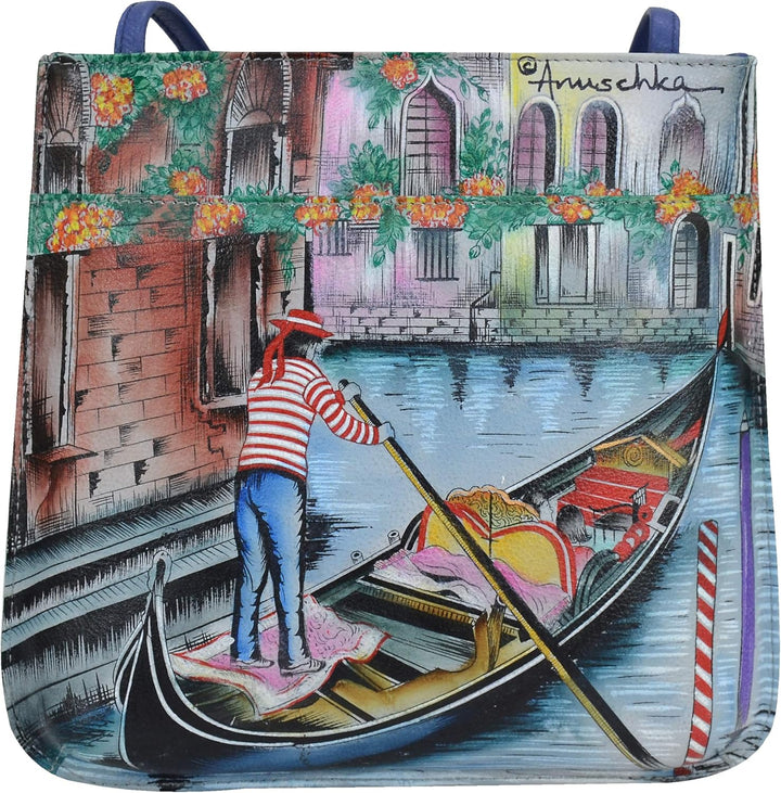 Anuschka Damen Cross Body aus Leder, handbemalt Einheitsgrösse Venezianische Geschichte, Einheitsgrö