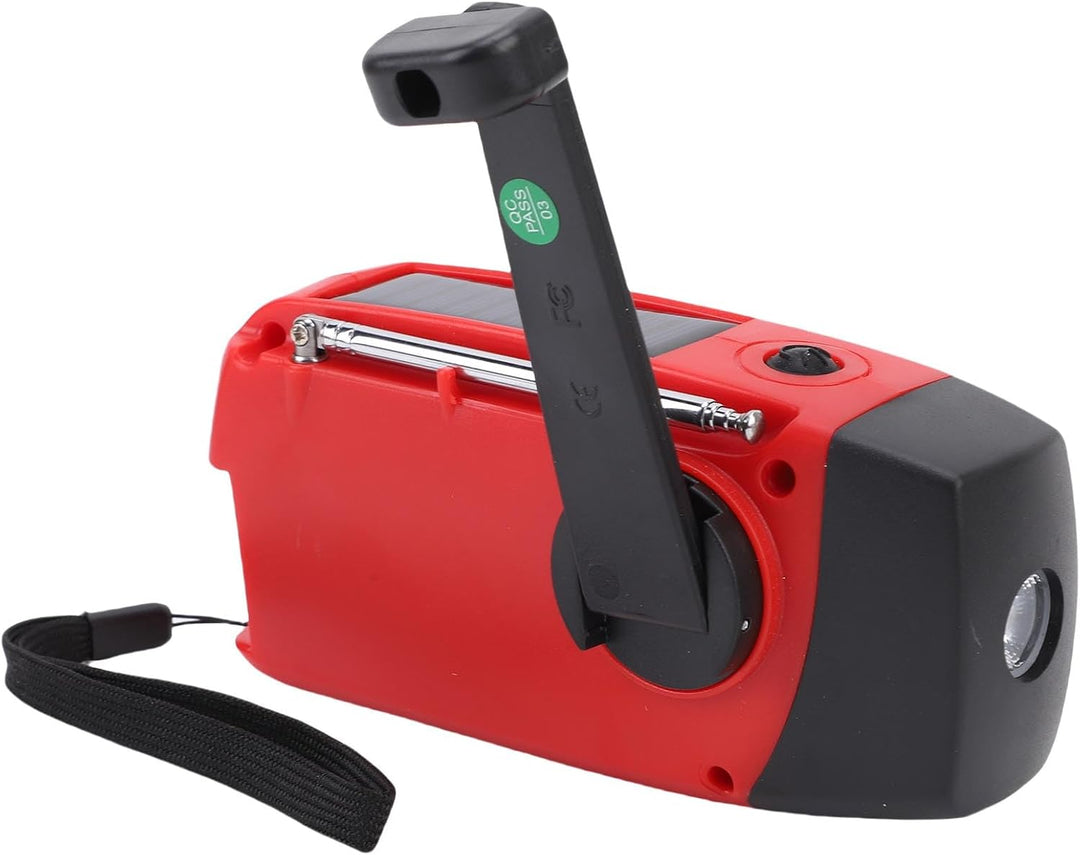 Notfall Wetterradio, Tragbares AM FM NOAA WB Radio mit 2000 mAh, Solar Handkurbel, Taschenlampe, für
