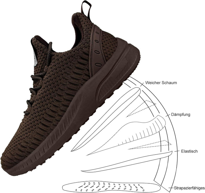 Feethit Turnschuhe Herren Laufschuhe Sportschuhe Sneaker rutschfeste Gummisohlen Leichte und Atmungs