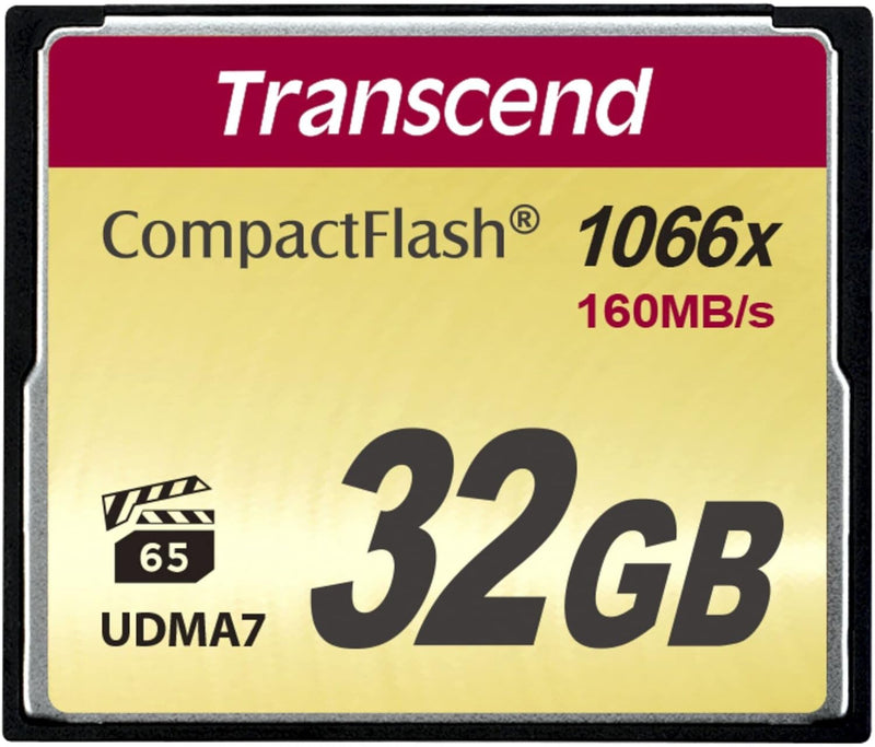 Transcend 32GB CompactFlash 1000 Speicherkarte TS32GCF1000 32GB CF1066X, 32GB CF1066X